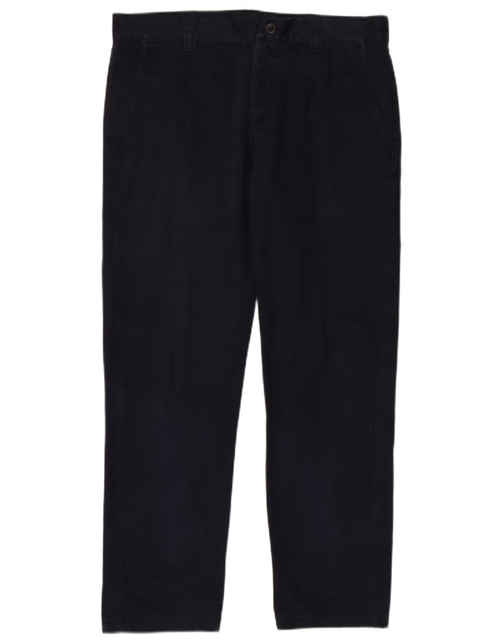 WOOLRICH Mens Straight Chino Trousers W34 L28 Navy Blue