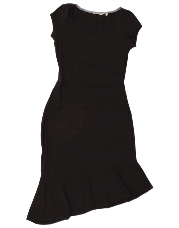 Athleta Womens Asymmetrical Dress UK 6 XS Black Nylon