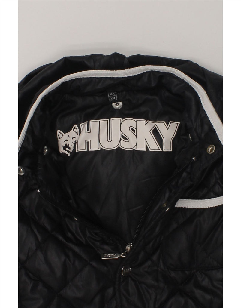 HUSKY Baby Boys Hooded Padded Jacket 18-24 Months Black Polyester | Vintage Husky | Thrift | Second-Hand Husky | Used Clothing | Messina Hembry 