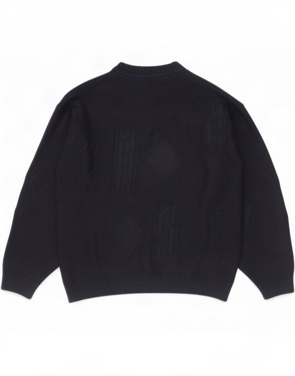 Marks & Spencer Mens St. Michael Crew Neck Jumper Sweater Medium Navy Blue