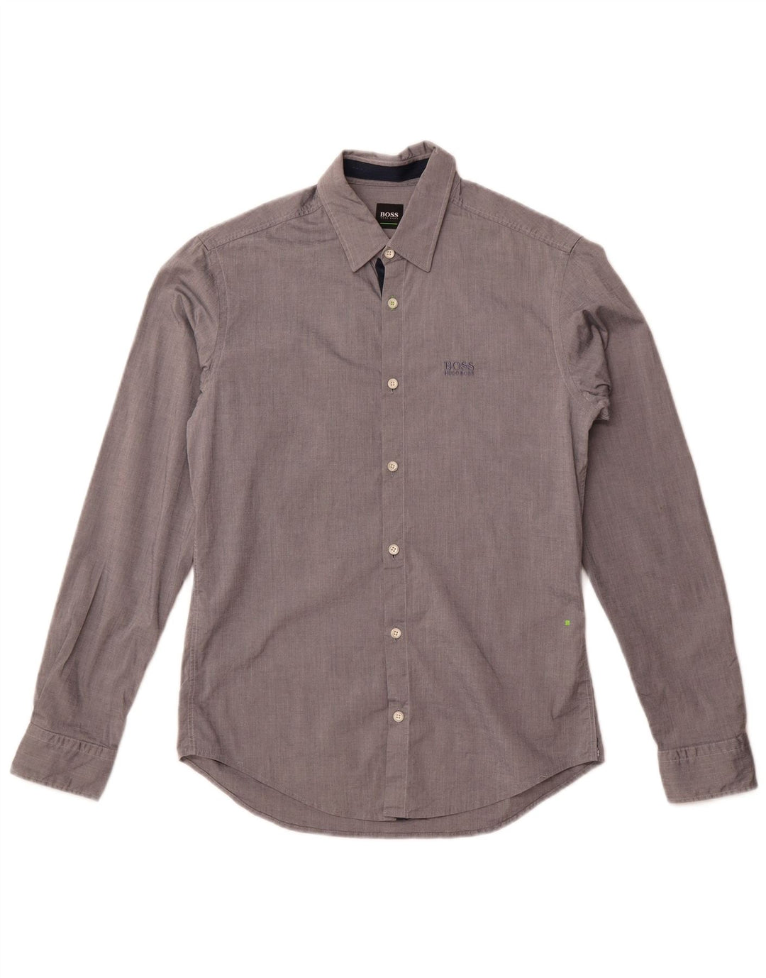 Hugo Boss Mens Regular Fit Shirt Small Grey Cotton