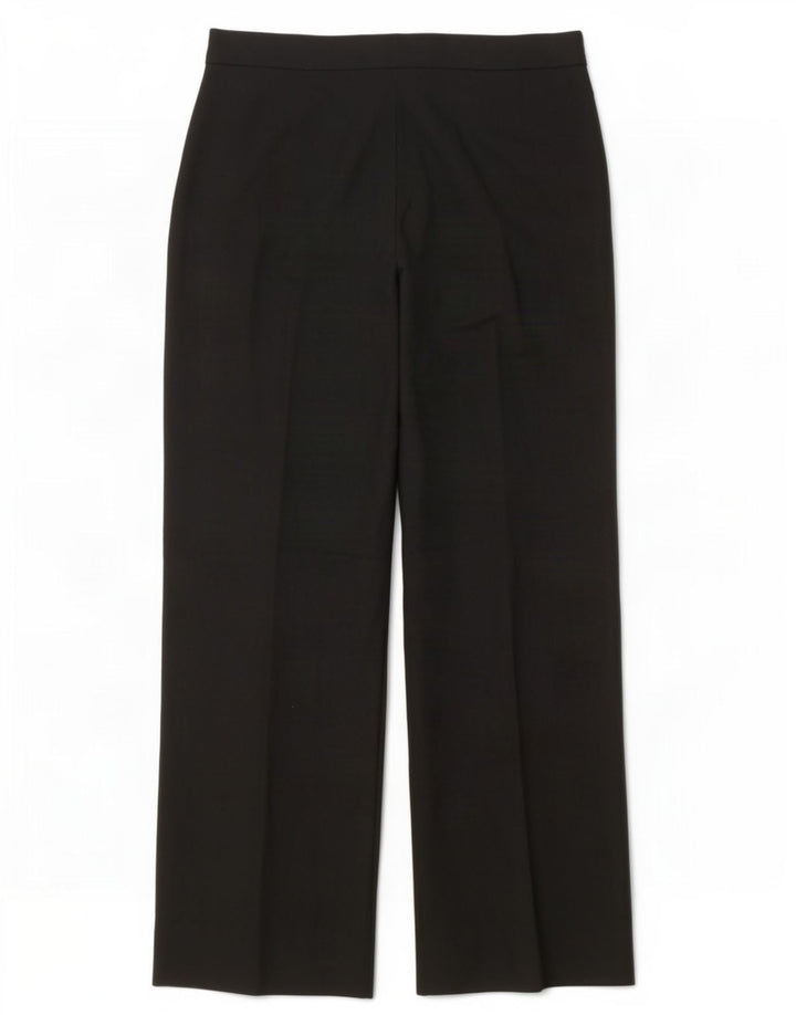 Zara Womens Wide Leg Casual Trousers EU 40 Medium W30 L30 Black Polyester