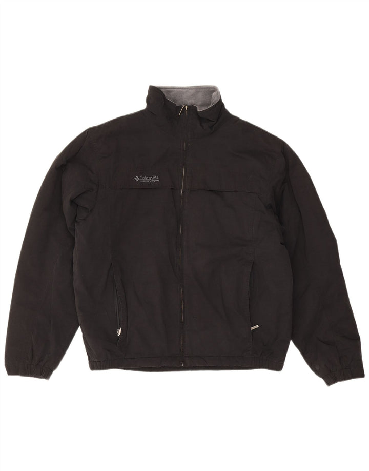 Columbia Mens Windbreaker Jacket UK 38 Medium Black Cotton