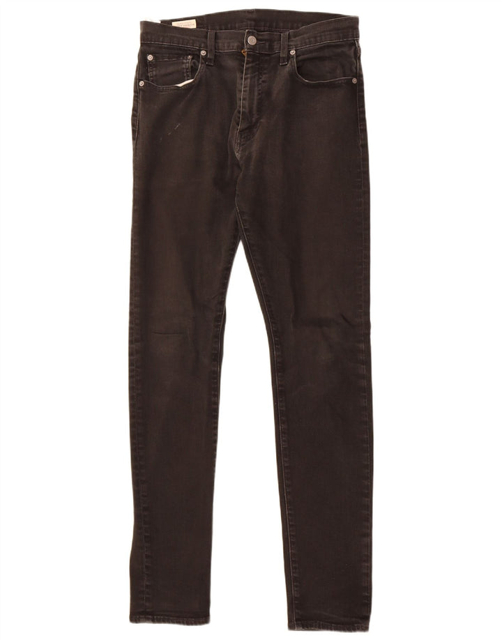 Levi's Mens 511 Slim Tapered Jeans W32 L34 Black Cotton
