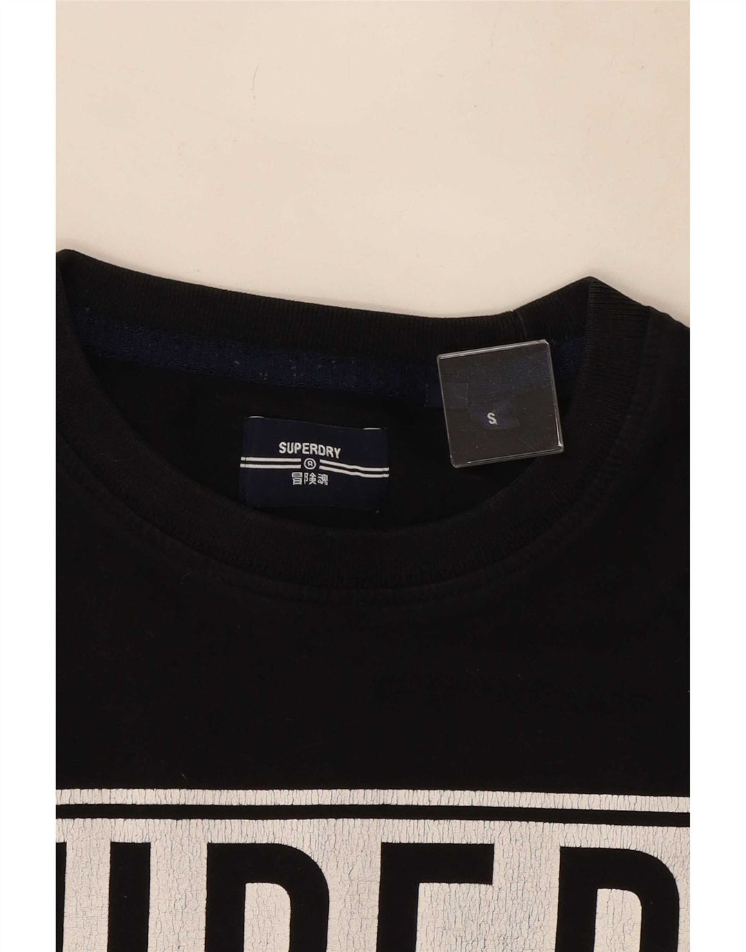 Superdry Mens Graphic T-Shirt Top Small Black Colourblock