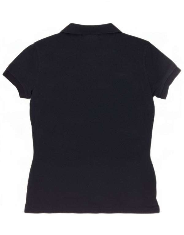 Lacoste Womens Polo Shirt Size 38 Medium Navy Blue Cotton