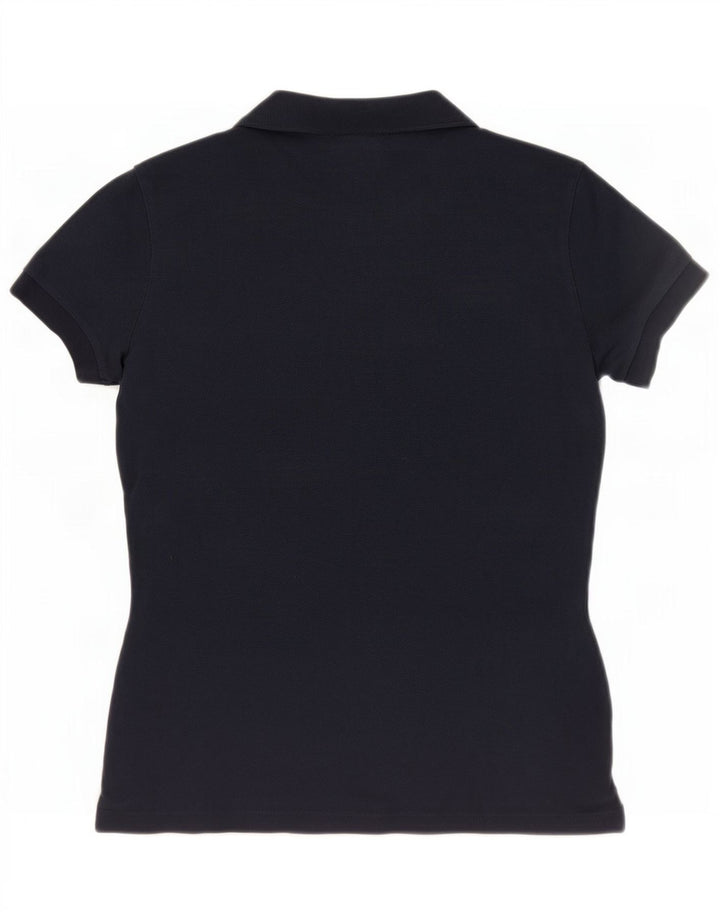 Lacoste Womens Polo Shirt Size 38 Medium Navy Blue Cotton