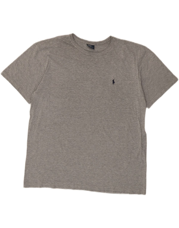 Polo Ralph Lauren Mens T-Shirt Top Large Grey Flecked Cotton