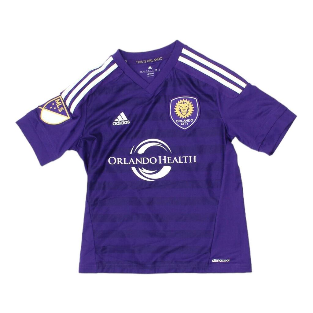 Orlando City 2014 Adidas Boys Purple Home Shirt | MLS Kids Sportswear VTG | Vintage Messina Hembry | Thrift | Second-Hand Messina Hembry | Used Clothing | Messina Hembry 