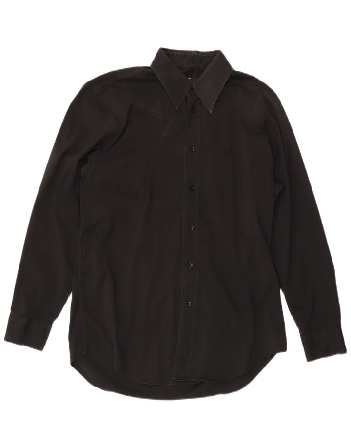 CALVIN KLEIN Mens Shirt Large Black Cotton
