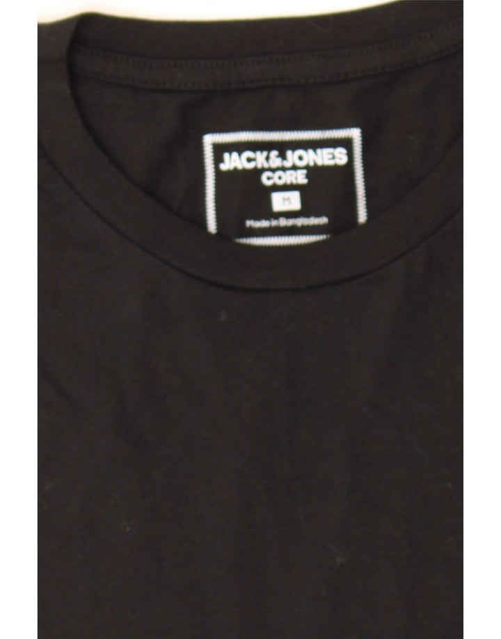 JACK & JONES Mens Graphic T-Shirt Top Medium Black Cotton Vintage Jack & Jones and Second-Hand Jack & Jones from Messina Hembry 