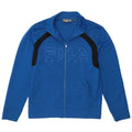 FILA Mens Graphic Tracksuit Top Jacket Small Blue Colourblock Polyester