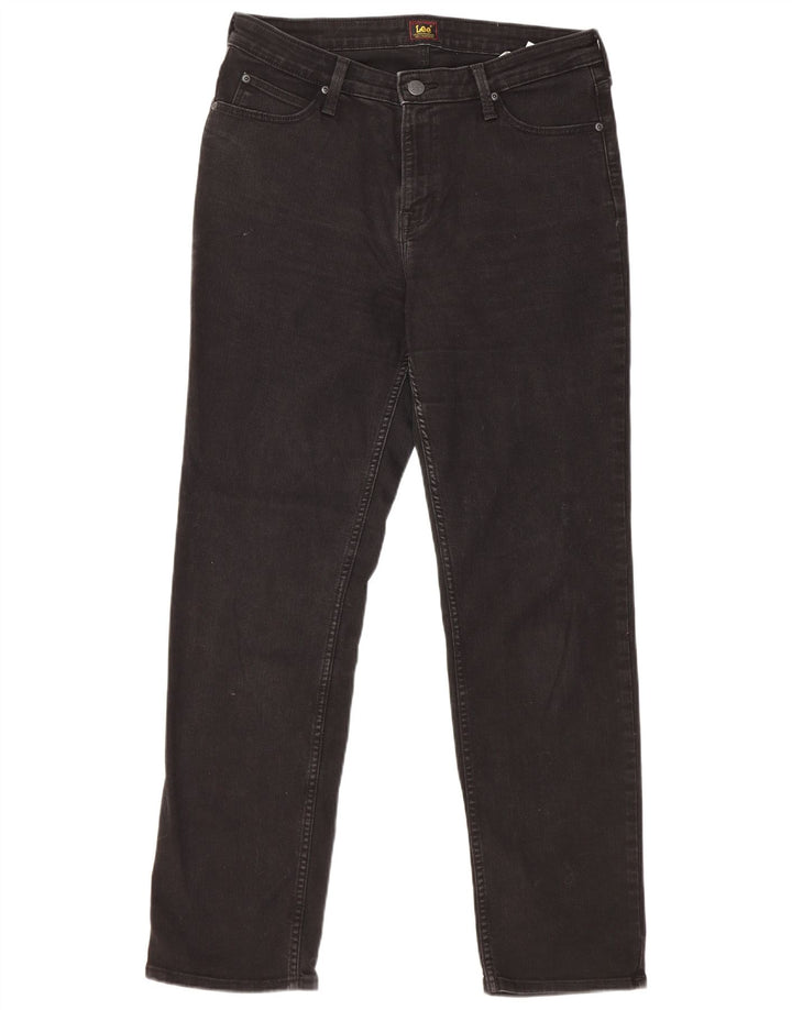 Lee Womens Marion Straight Jeans W32 L31 Black Cotton
