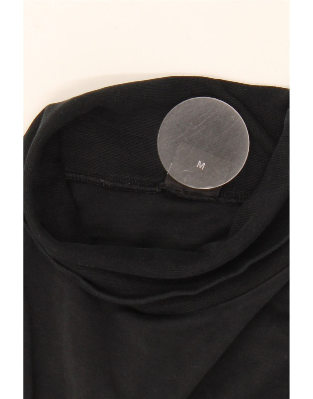 HUGO BOSS Mens Roll Neck Top Long Sleeve Medium Black Cotton