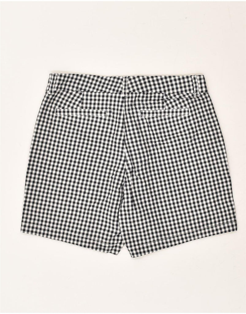 J. CREW Womens Chino Shorts US 10 Large W34  Black Gingham Cotton | Vintage J. Crew | Thrift | Second-Hand J. Crew | Used Clothing | Messina Hembry 