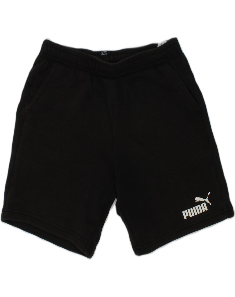 PUMA Boys Sport Shorts 11-12 Years Black Cotton | Vintage Puma | Thrift | Second-Hand Puma | Used Clothing | Messina Hembry 