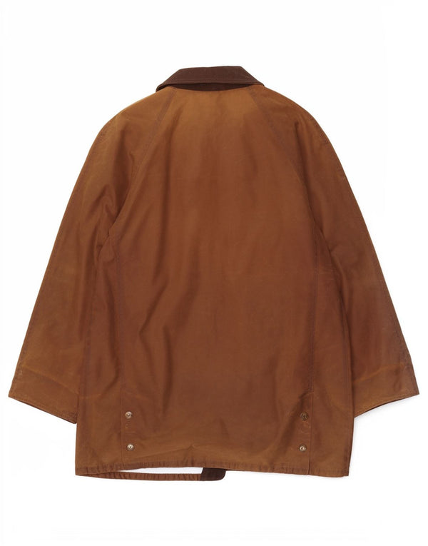 Michael Mortell Mens Waxed Cotton Jacket UK 40 Large Brown Cotton