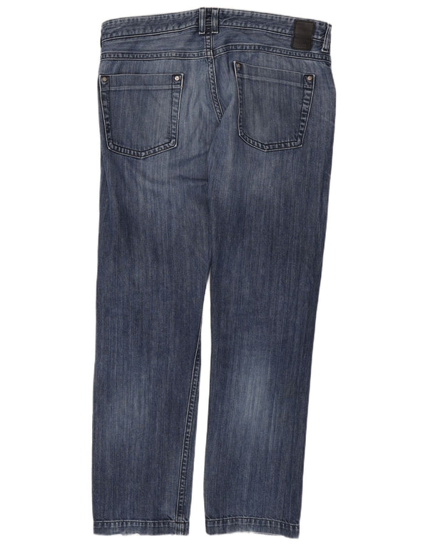 HUGO BOSS Mens Straight Jeans W38 L34 Blue Cotton