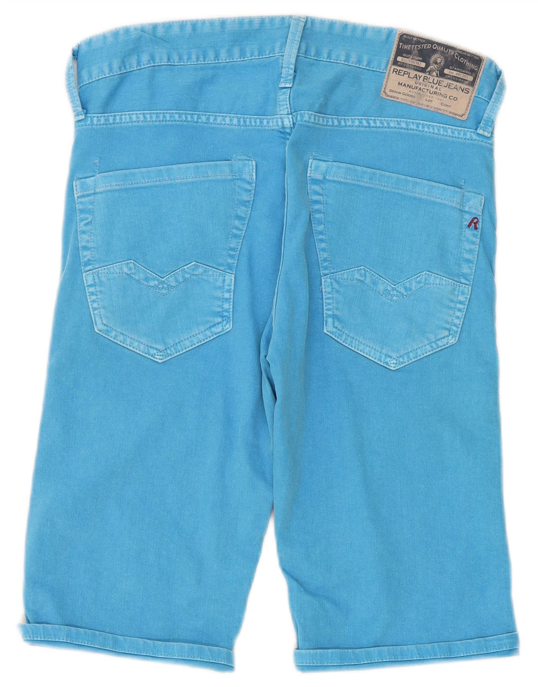 Replay Boys Denim Shorts 15-16 Years W28 Blue Cotton