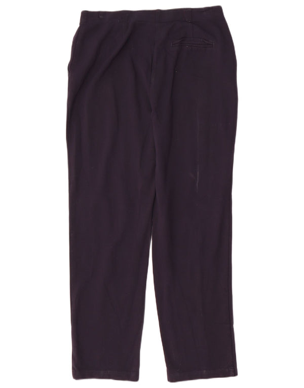 Marks & Spencer Womens Chino Trousers UK 14 Medium W30 L28 Navy Blue