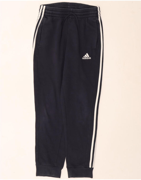 ADIDAS Mens Tracksuit Trousers Joggers Medium  Navy Blue Cotton