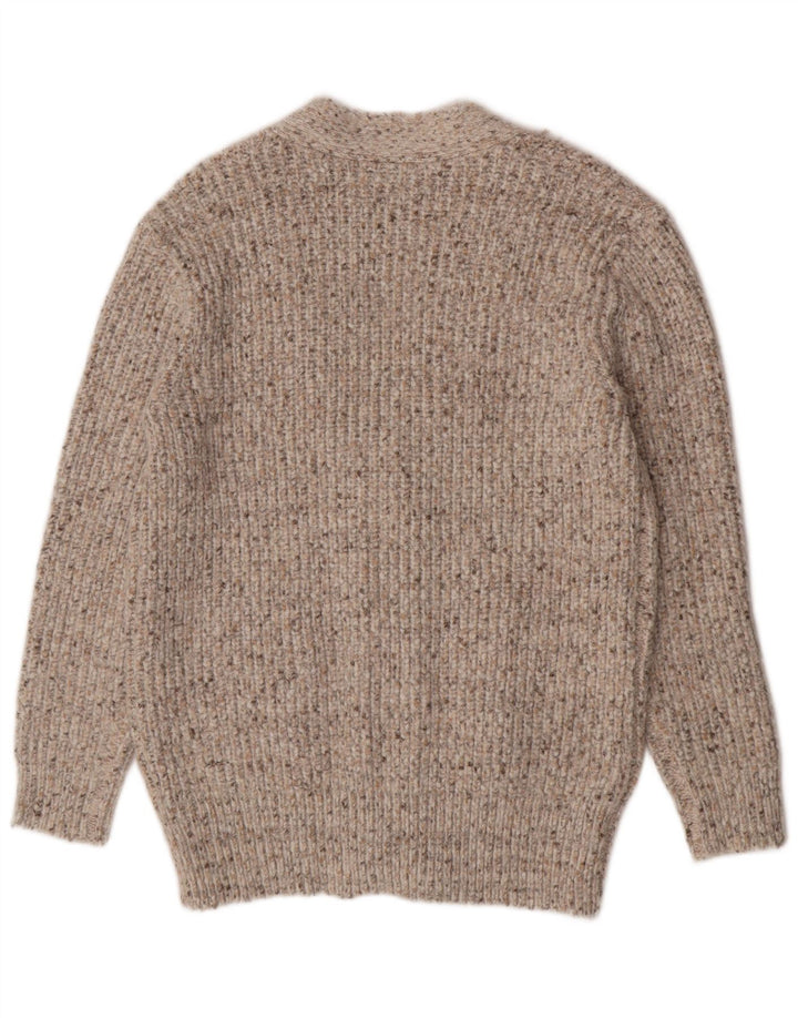 Marks & Spencer Womens Cardigan Sweater UK 14 Medium Beige Flecked