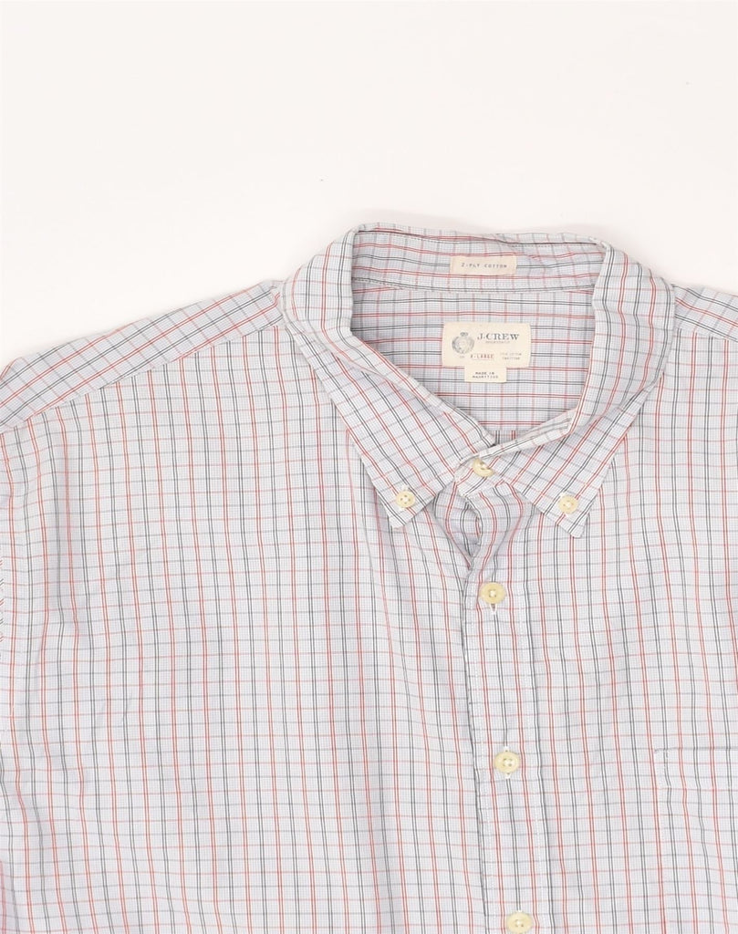 J. CREW Mens Shirt XL Grey Check Cotton | Vintage J. Crew | Thrift | Second-Hand J. Crew | Used Clothing | Messina Hembry 