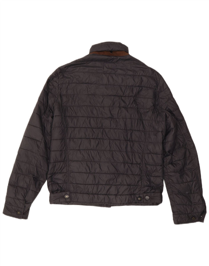 MASSIMO DUTTI Mens Padded Jacket UK 40 Large Black Polyester