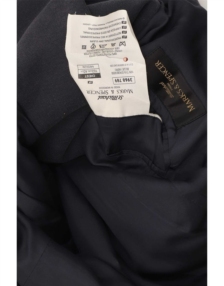 Marks & Spencer Mens St. Michael Blazer Jacket UK 40 Medium Navy Blue