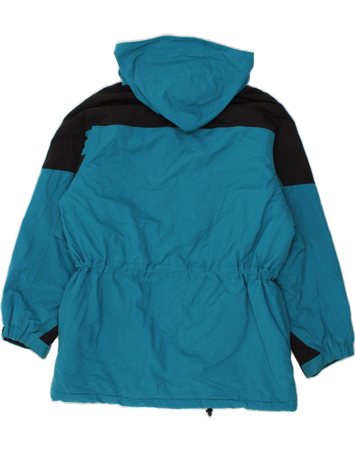 L.L.BEAN Womens Hooded Windbreaker Jacket UK 16 Large Blue Colourblock Vintage L.L.Bean and Second-Hand L.L.Bean from Messina Hembry 