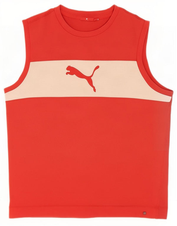 Puma Mens Graphic Vest Top Large Red Colourblock