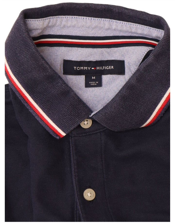 Tommy Hilfiger Mens Polo Shirt Medium Navy Blue Cotton
