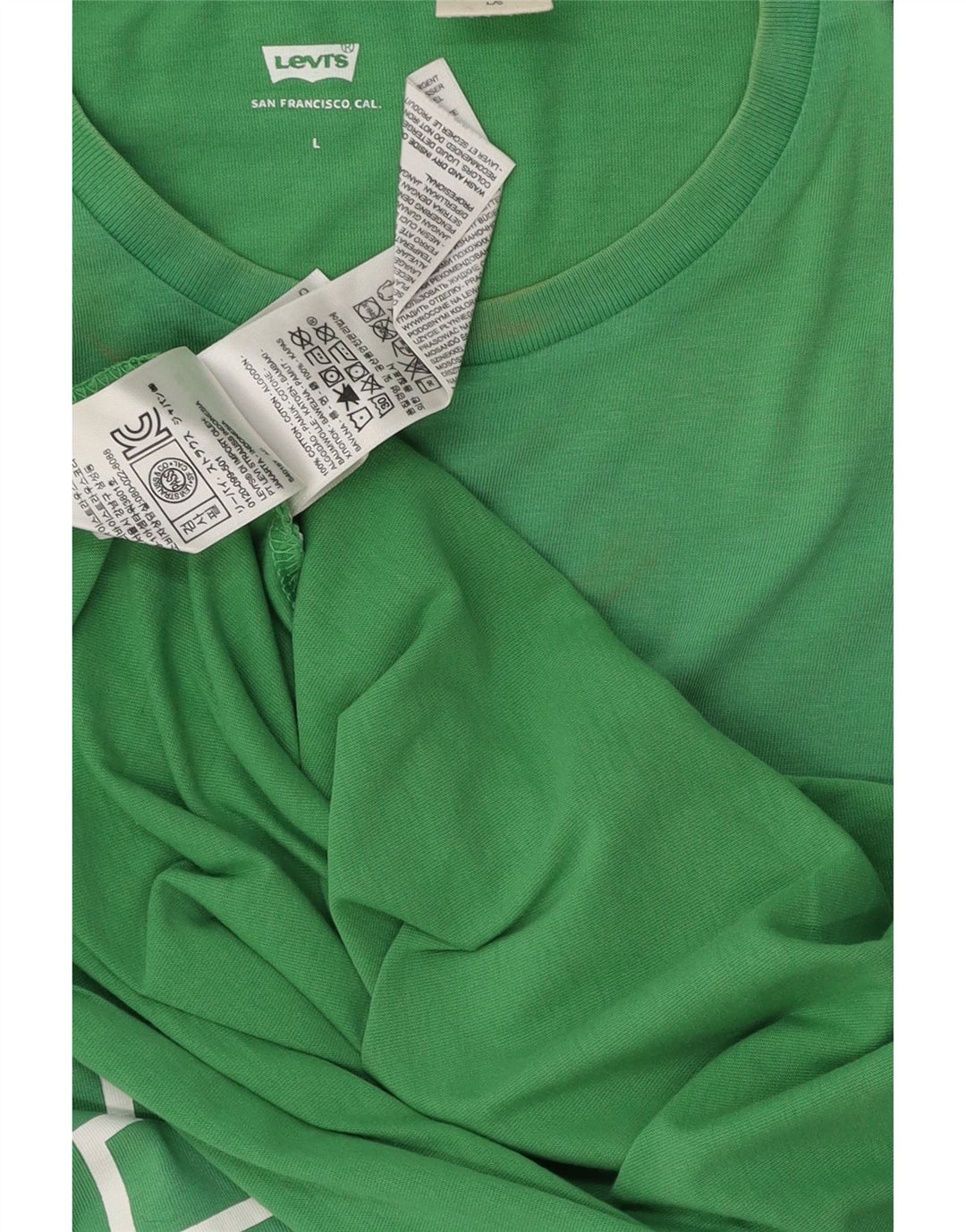 Levi's Mens Graphic T-Shirt Top Large Green Cotton