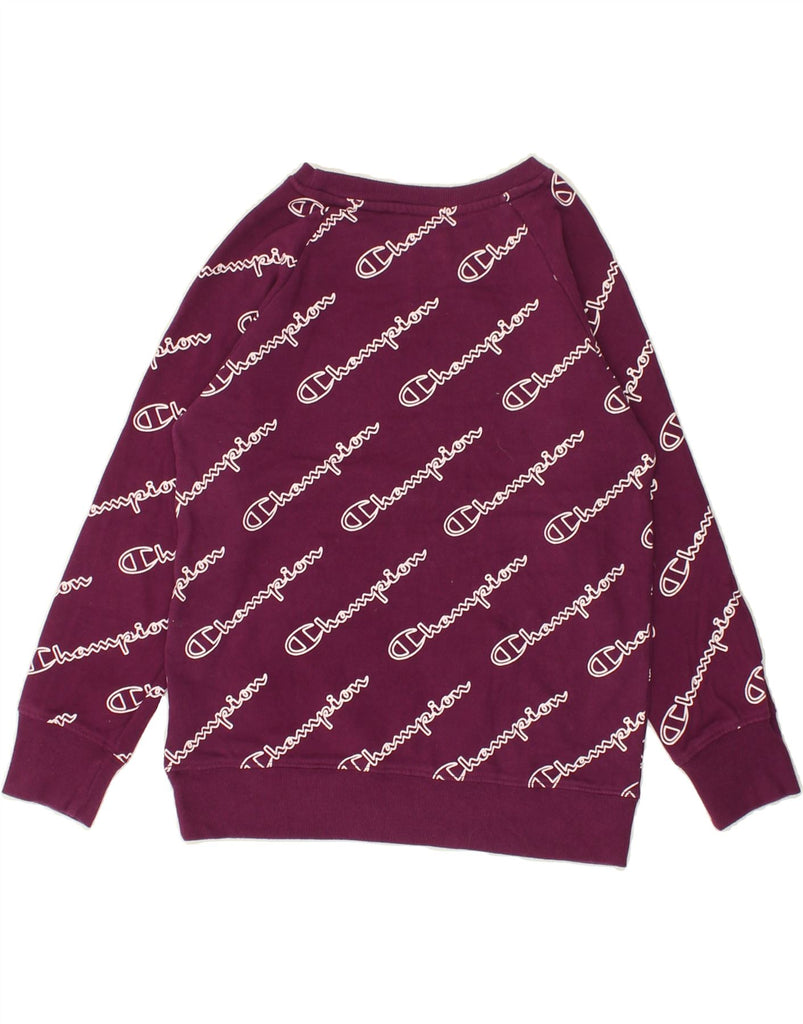 CHAMPION Girls Sweatshirt Jumper 13-14 Years XL Purple Cotton | Vintage Champion | Thrift | Second-Hand Champion | Used Clothing | Messina Hembry 