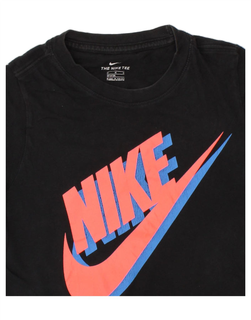 NIKE Girls Graphic T-Shirt Top 10-11 Years Medium Black Cotton Vintage Nike and Second-Hand Nike from Messina Hembry 