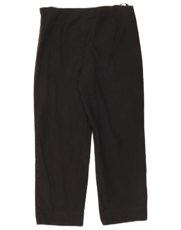Gap Womens Straight Capri Trousers UK 8 Small W28 L24 Black Cotton
