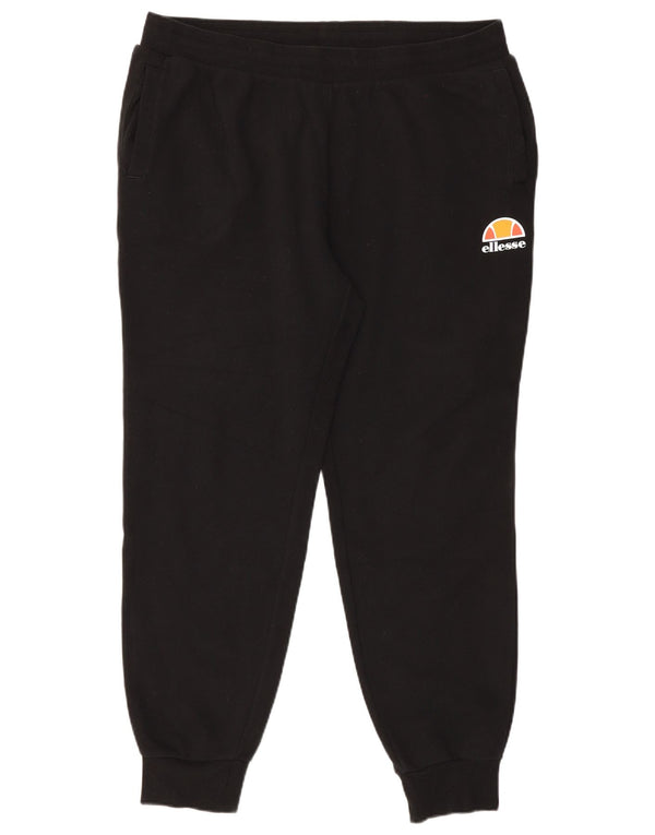 Ellesse Womens Tracksuit Trousers Joggers UK 12 Medium Black Cotton