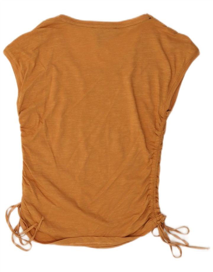 Dkny Womens Blouse Top UK 10 Small Brown Flecked