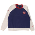 Superdry Womens Sweatshirt Jumper UK 12 Medium Navy Blue Colourblock