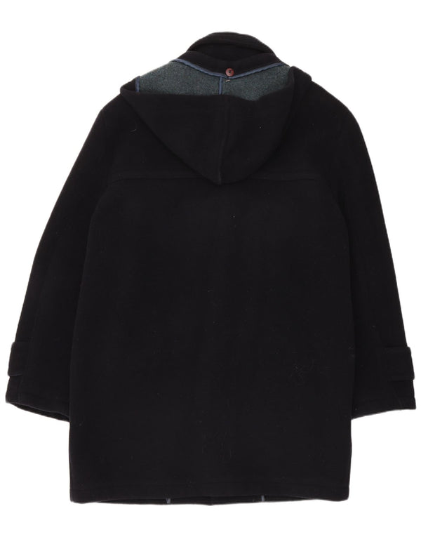 VINTAGE Mens Hooded Duffle Coat UK 42 XL Navy Blue