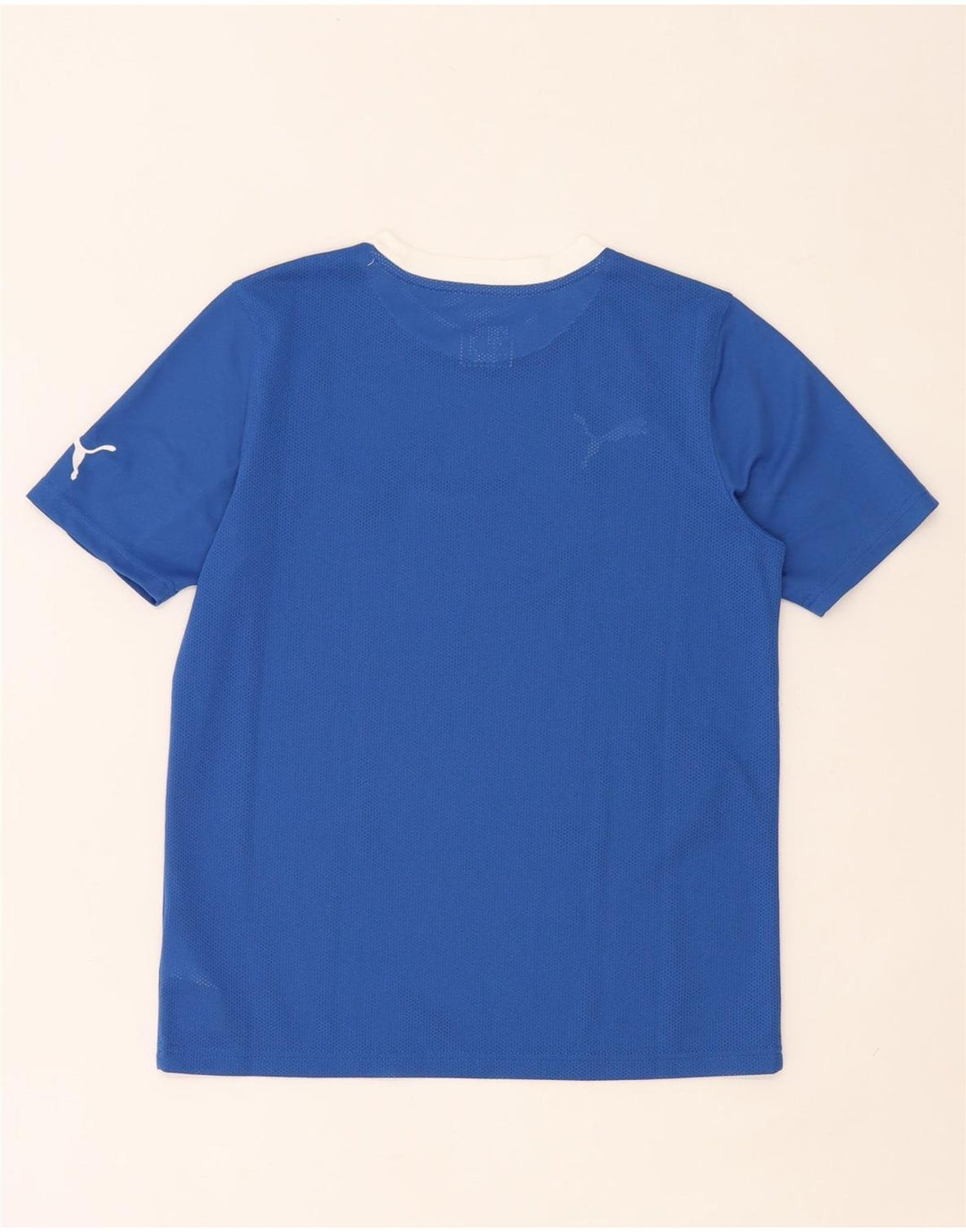 Puma Boys Italia Graphic T-Shirt Top 13-14 Years Blue Polyester