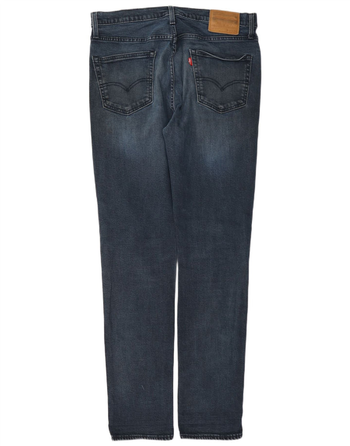 Levi's Mens Slim Jeans W34 L34 Navy Blue Cotton