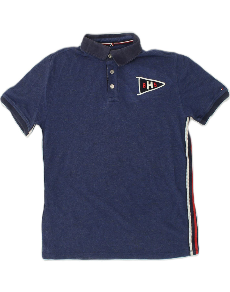 TOMMY HILFIGER Boys Polo Shirt 15-16 Years XL Navy Blue Cotton | Vintage Tommy Hilfiger | Thrift | Second-Hand Tommy Hilfiger | Used Clothing | Messina Hembry 