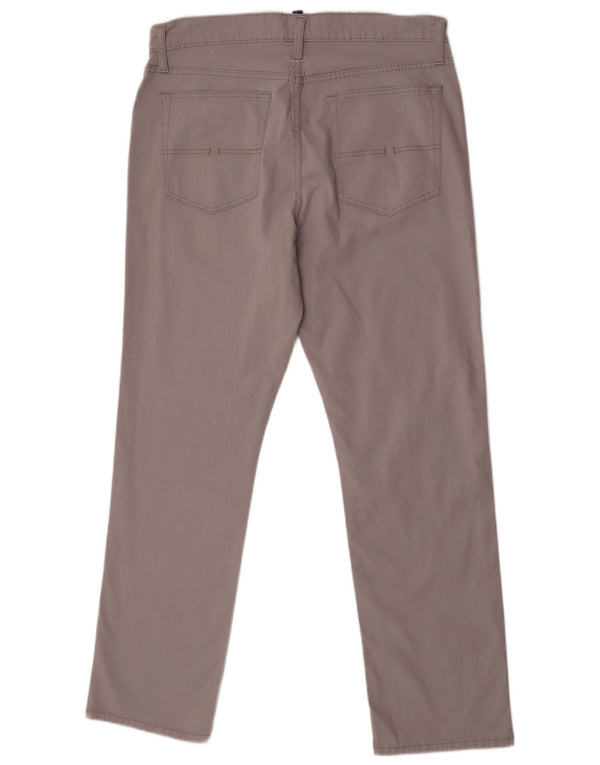 U.S. Polo Assn. Mens Straight Casual Trousers W34 L30 Grey Cotton