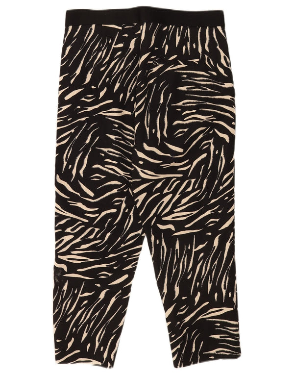 Marks & Spencer Womens Capri Trousers UK 12 Medium W30 L21 Black