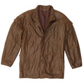 Vintage Mens Leather Jacket IT 52 XL Khaki