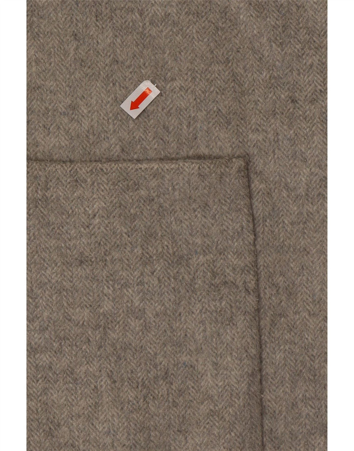 John Lewis Womens Oversized Overcoat UK 8 Small  Grey Herringbone Polyester