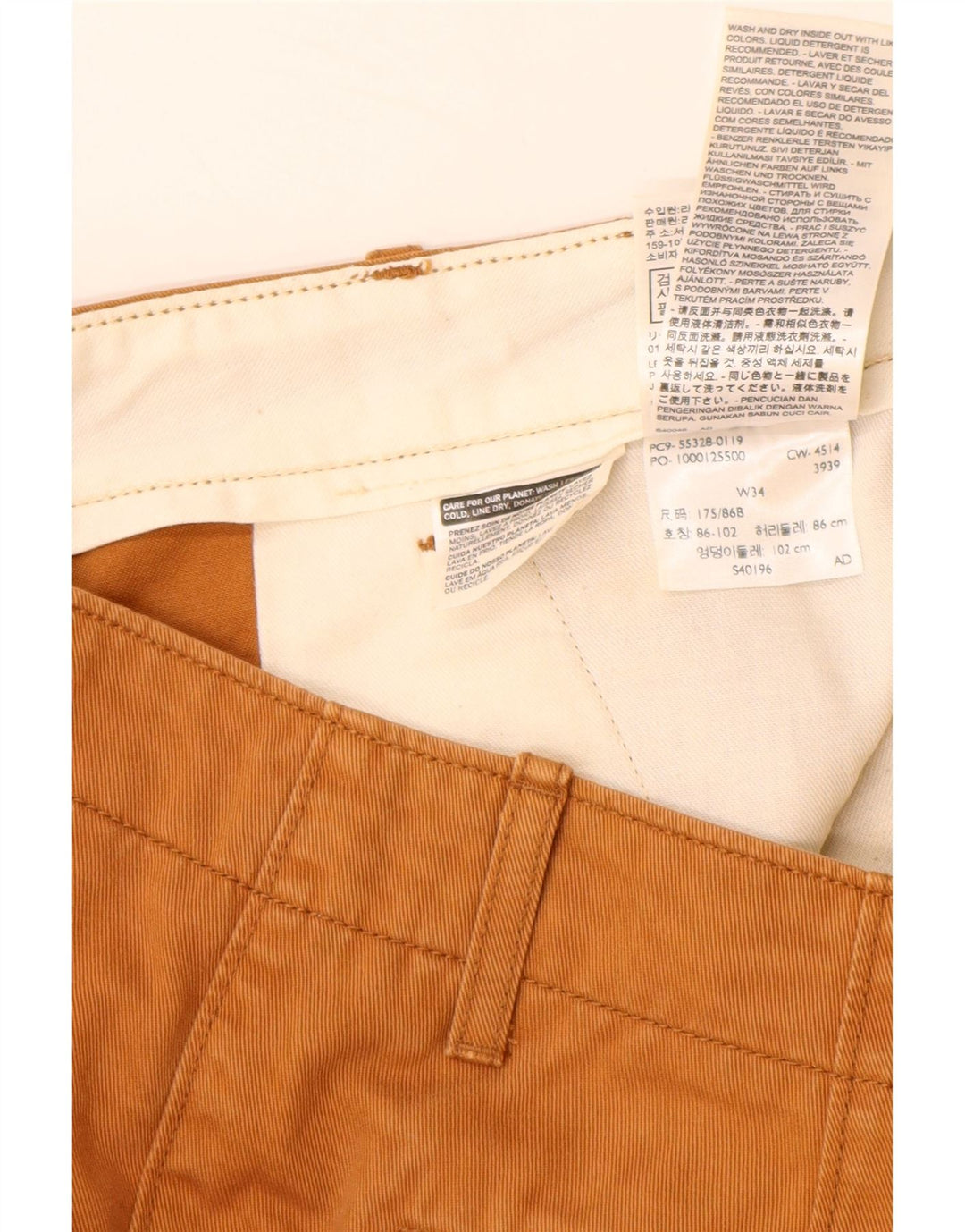 LEVI'S Mens Chino Shorts W34 Large Brown Cotton
