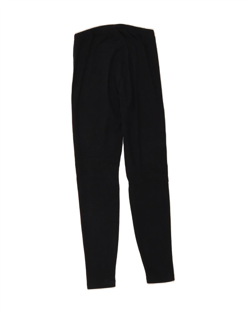NEW BALANCE Womens Graphic Leggings UK 8 Small Black Cotton Vintage New Balance and Second-Hand New Balance from Messina Hembry 