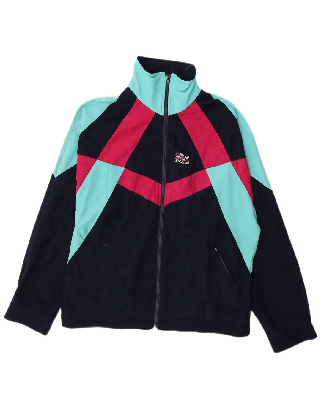 TERINDA Mens Tracksuit Top Jacket Large Navy Blue Colourblock